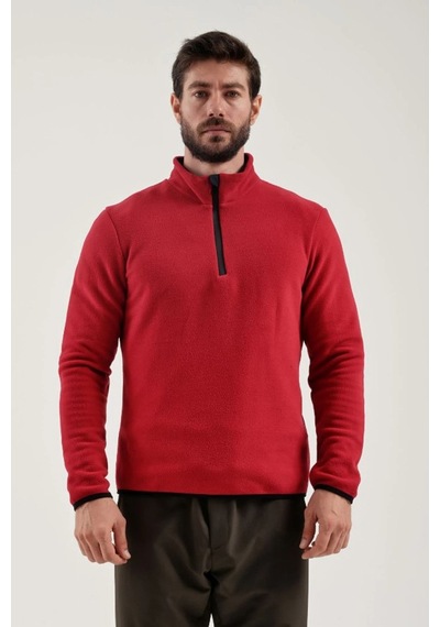 Exuma Men Haf Zip Polar Kırmızı