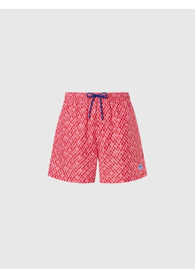North Sails Allover Volley Erkek Deniz Şortu 40cm-33357 Kırmızı