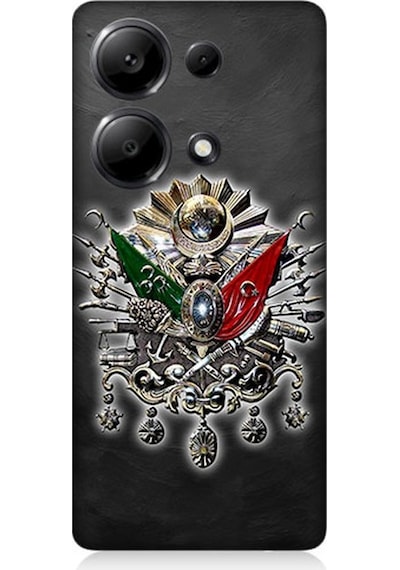 Xiaomi Redmi Note 13 Pro 4g Uyumlu Osmanlı Arması Detaylı Sanat Desenli Silikon Kılıf Çok Renkli