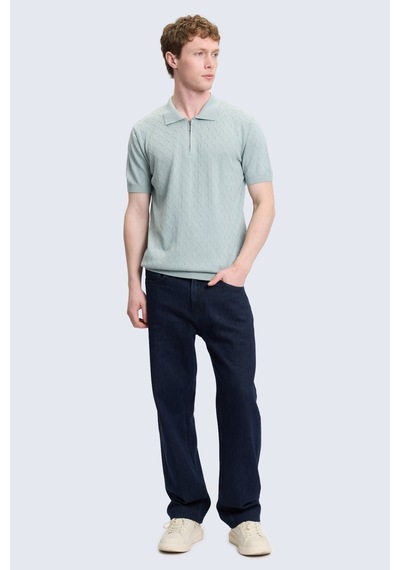Hatemoğlu Yeşil Regular Fit Polo Yaka Pamuklu Tişört