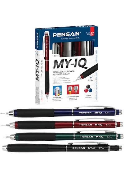Pensan Versatil Kalem My Iq 0.7 Mm Uçlu Kalem 12 Li Paket