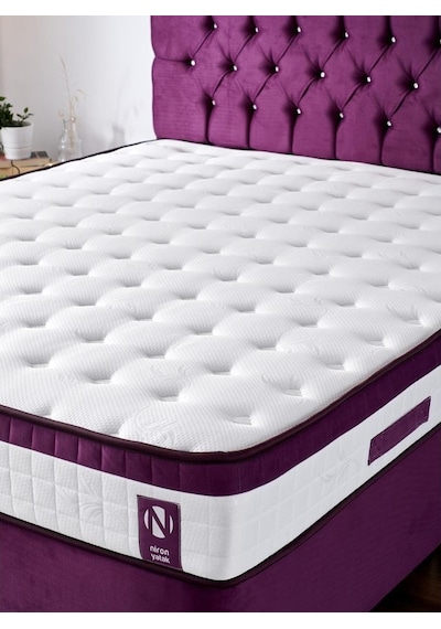 Nironyatak Niron Violet 180X200 Çift Kişilik Gizli Pedli Yatak Full Ortopedi