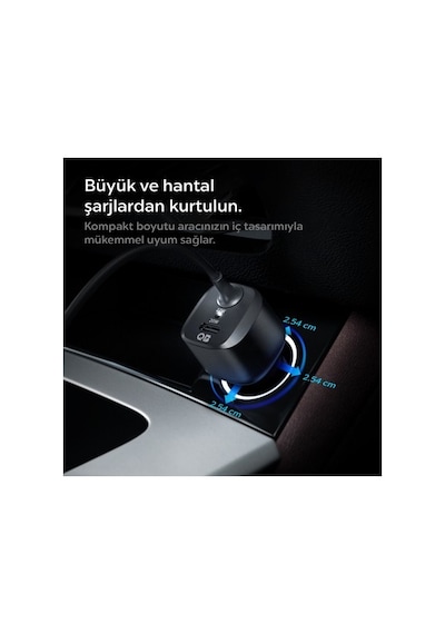 Spigen Acp04205 47 W Lightning Kablolu Hızlı Araç Şarj Aleti