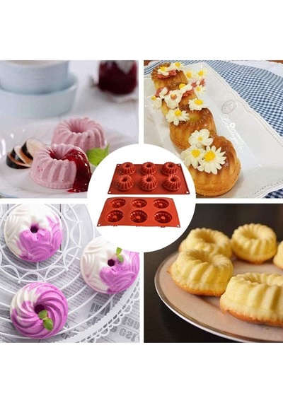 Cupcake, Muffin, Kek Ve Pasta Kalıbı Silikon Kalıp Kırmızı