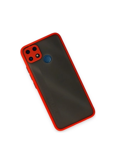 Realme C25 Kılıf Montreal Silikon Kapak - Kırmızı Düz Renkli