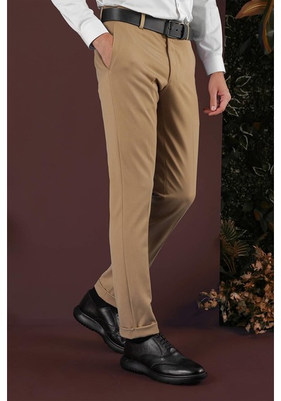 Efor P 1137 Slim Fit Taba Klasik Pantolon Taba