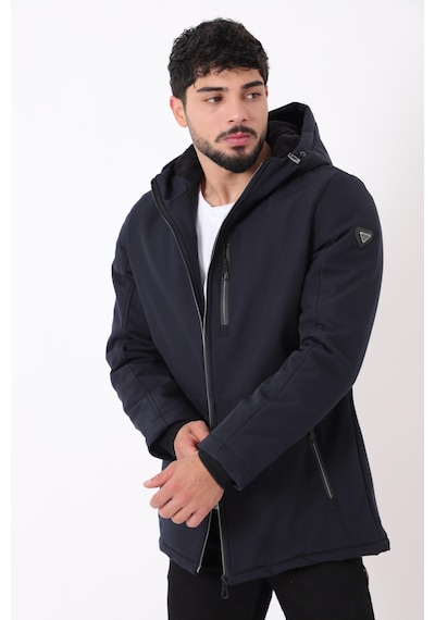 Stilkombin Uzay Kapüşonlu İçi Kürklü Softshell Kışlık Mont Pldp 3010 50454 Siyah