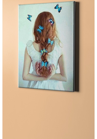 Webstyle Sayılarla Boyama Seti Kasnaklı Yedi Kelebek 50x65 Cm