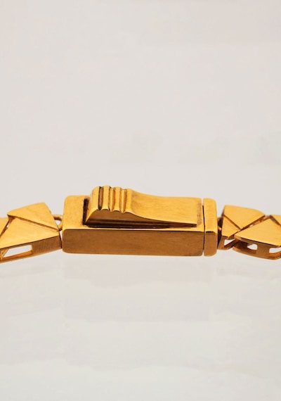 Geometrik Kenetli Zincir Kolye-22 Ayar Sarı