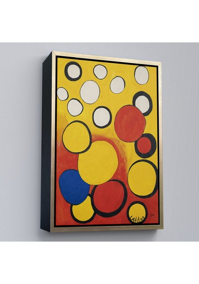 Çerçeveli Calder - Sarı Ve Kırmızı Küreler Tablosu - Orbs On Yellow And Red-7367