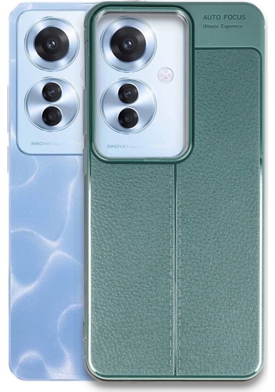 Oppo Reno 11f Kılıf Auto Focus Kapak Koyu Yeşil