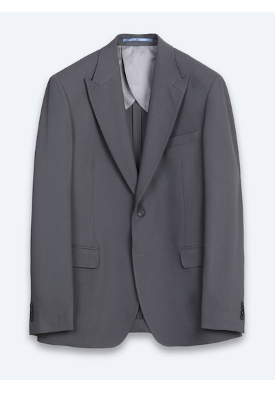 Kip Gri Düz Modern Fit Takım Elbise