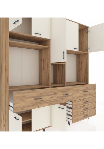 Hyperion Dolap 10 Raflı 6 Çekmeceli 8 Kapaklı 220x44x243 Çam-aytaşı/çam Aytası/atlas Çam Hyperion Dolap 10 Raflı 6 Çekmeceli 8 Kapaklı 220x44x243 Çam-aytaşı/çam Aytası/atlas Çam