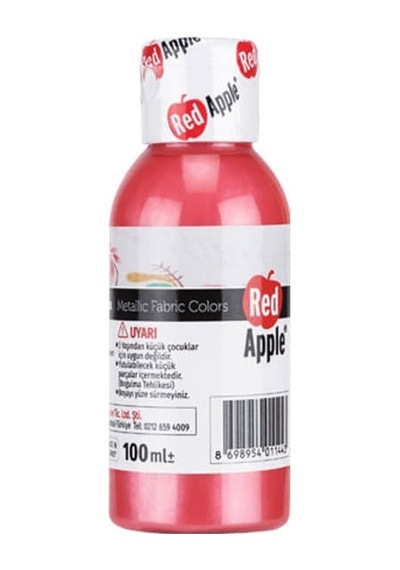 Red Apple Metalik Kumaş Boyası 100 Ml Pembe