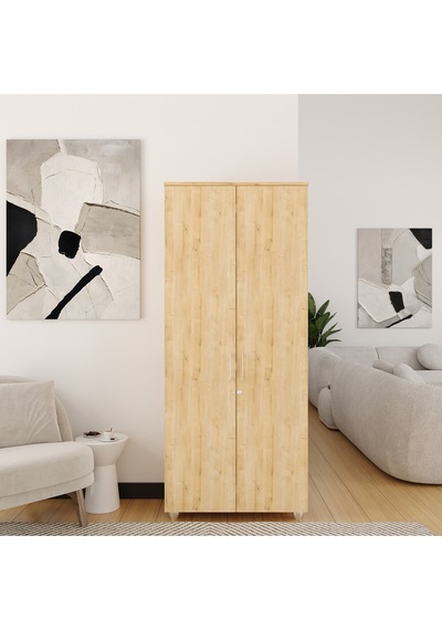 Kilitli Ve Bölmeli Çok Amaçlı Dolap, Ofis Ve Ev İçin Kilitlenebilir Ahşap Dolap, 190x80x40cm Safir Meşe Kilitli Ve Bölmeli Çok Amaçlı Dolap, Ofis Ve Ev İçin Kilitlenebilir Ahşap Dolap, 190x80x40cm Safir Meşe