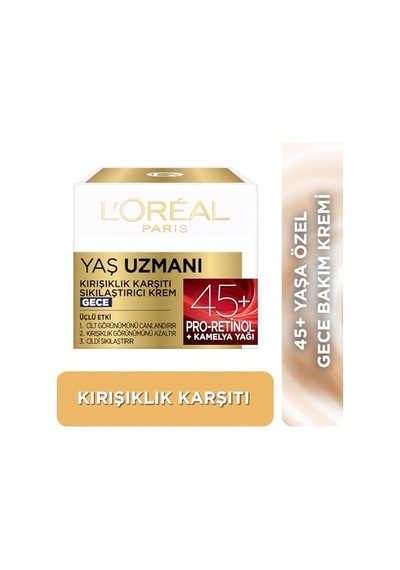L'oreal Paris Yaş Uzmanı 45+ Kırışıklık Karşıtı Sıkılaştırıcı Gece Kremi