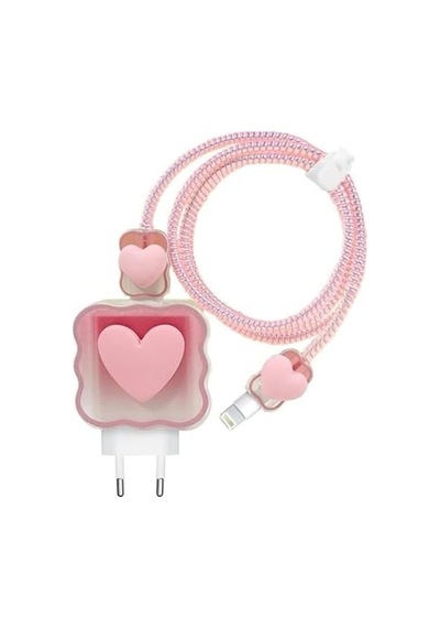 Şarj Aleti Kılıfı &amp Kablo Koruyucu Set İphone 18w/20w Uyumlu Adaptör Kılıfı, Kablo Düzenleyici, Şarj
