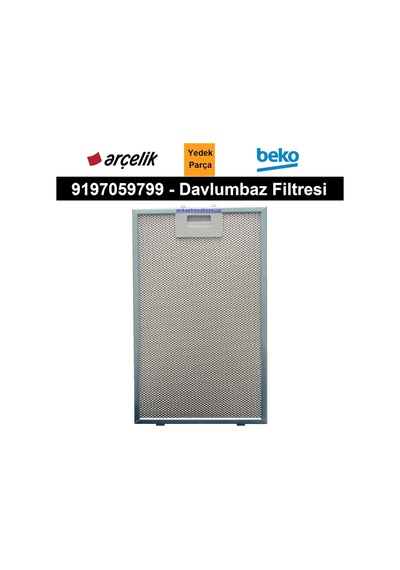 Arçelik Uyumlu P 13 Yeb Davlumbaz Aspiratör Filtresi Filtre 9197059799 - 363721683