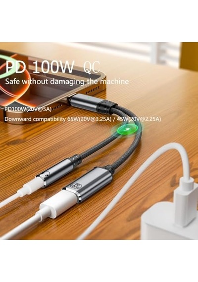 C To 2in1 3.5mm Type-c Çevirici Dönüştürücü Kulaklık Ve Hızlı Şarj