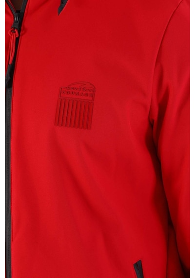 Maraton Sportswear Regular Erkek Kapşonlu Uzun Kol Outdoor Kırmızı Ceket 20384 Kırmızı