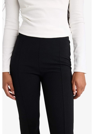 Defacto Flare Fit Yüksek Bel İspanyol Paça Uzun Krep Pantolon F9166ax25wnbk81 Siyah