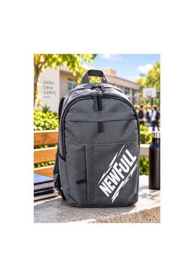 Newfull Okul Sırt Çantası Gri