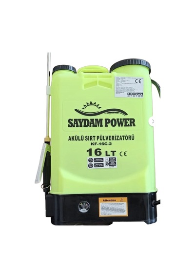 Saydampower KF-16C-2 16 L İlaçlama Makinesi Akülü Sırt Pülverizatörü