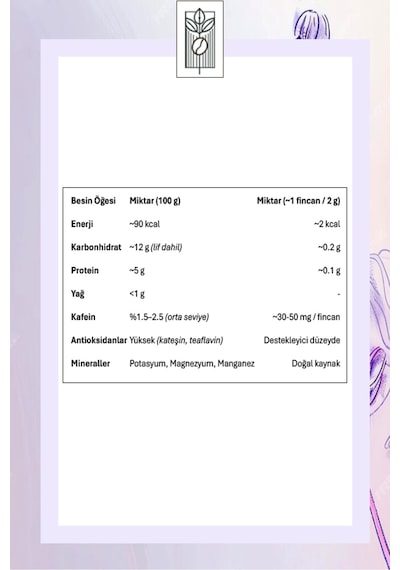 Premium Oolong Lavender Tea 100g Lavantalı Oolong Çayı
