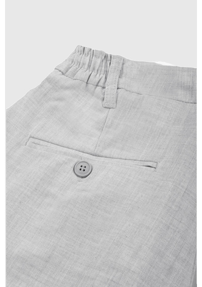 Rizzup Erkek Koyu Gri Likralı Beli Lastikli & İpli Dar Kesim Şık Kumaş Pantolon 2600572