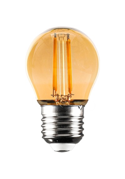 G45 Rustik Led Sarı Top Ampul E27