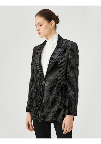 Koton Melis Ağazat X Koton - Pırıltılı Kadife Blazer Ceket Siyah 3wak10301ek 3WAK10301EK999 Siyah Koton Melis Ağazat X Koton - Pırıltılı Kadife Blazer Ceket Siyah 3wak10301ek 3WAK10301EK999 Siyah