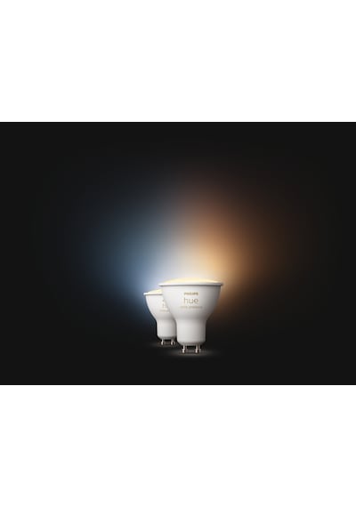 Philips HueWA 4.3W GU10 Akıllı Spot Ampul 2'li Ekopaket - Beyaz Ambiyans