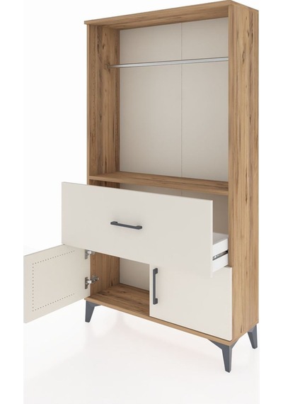 Arges Dolap Tek Raflı Tek Çekmeceli Tek Askılı 88x30x163 Çam-... Çam Arges Dolap Tek Raflı Tek Çekmeceli Tek Askılı 88x30x163 Çam-... Çam