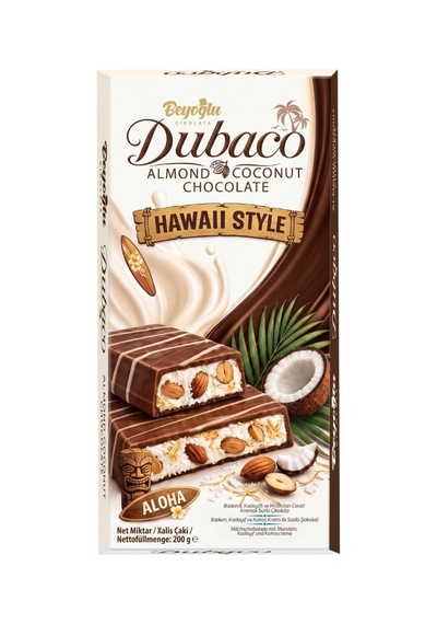 Beyoğlu Dubaco Hawaii Style Sütlü Çikolata 200 G - 7 Adet Tarı