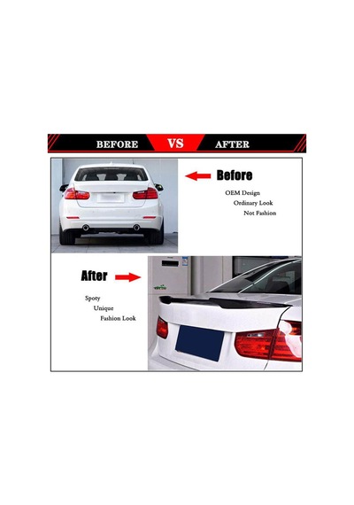 Bmw F30 Spoiler Bagaj Üstü F80 M4 Yarasa Tip Parlak Siyah