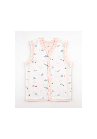 Mother Love %100 Organik Pamuk Çift Katlı Ve Çıtçıtlı Bebek Yeleği 9-36 Ay Pembe