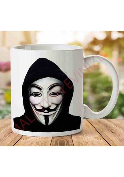 Anonymous-mask-png-ımage İki Tarafı Baskılı Kupa Bardak.jpg
