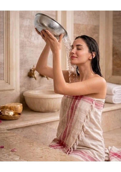 Hamam Tası, Zamak Metal, Geleneksel Banyo Aksesuarı Beyaz Diğer