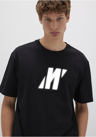 Mavi - Mavi Pro Logo Reflektör Detaylı Siyah Tişört 0613092-900 Siyah