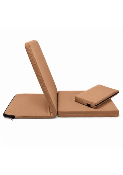 Meditasyon Sandalyesi İlave Yastıklı Backjack Xl Yoga, Nefes, Meditasyon Sandalyesi Duck Kumaş Açık Kahverengi