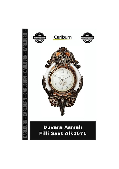 Özel Üretim Dekoratif Duvar Saati Ev Hediyesi Aksesuar Duvara Asmalı Filli Saat Alk1671 Çok Renkli