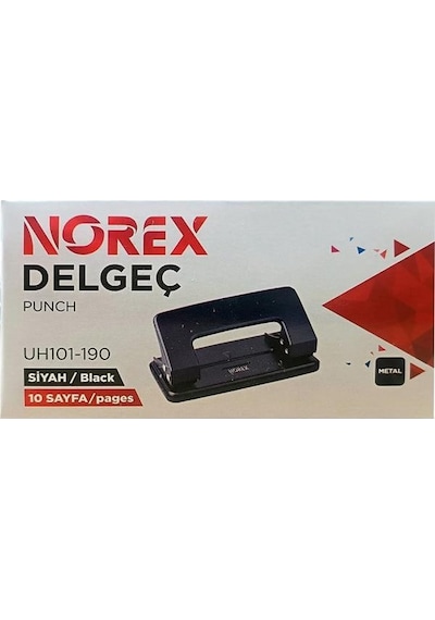 Norex Metal Delgeç 10 Sayfa Siyah Uh101-190