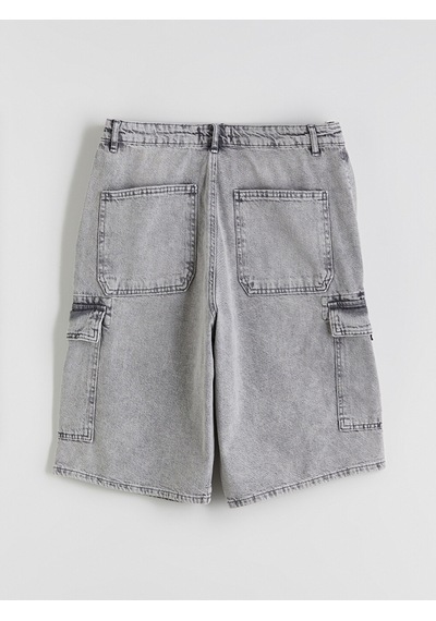 Lcw Jeans Gri Rahat Kalıp Erkek Jean Şort