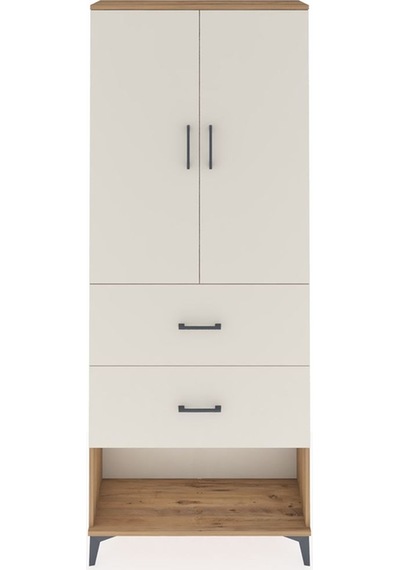 Arges Dolap 2 Raflı 2 Çekmeceli 2 Kapaklı 88x30x221 Çam-aytaşı Çam