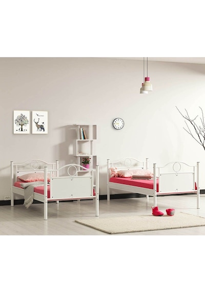Argimo Argimo Zümrüt Genç Çocuk Odası Metal Ranza ve Karyola 90 x 190 CM Yatak Ölçülü