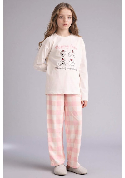 Defacto %100 Pamuklu 2'li Pijama Takımı Kız Çocuk H0102A826SP