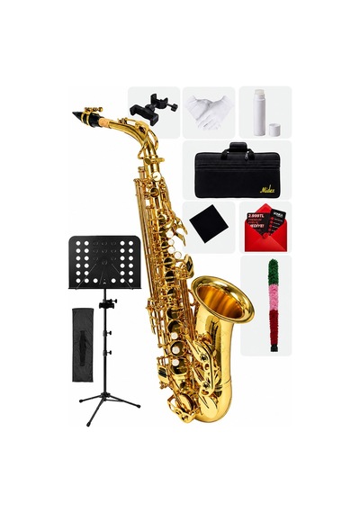 Midex SF-8000 Gold Profesyonel Alto Saksafon Mi Bemol (Eb) Full Set