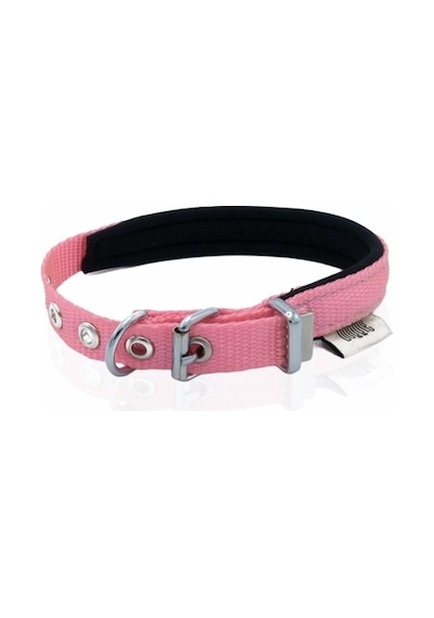 Doggie Konfor Dokuma Boyun Tasması Pembe 1.5 x 25-30 CM Pembe