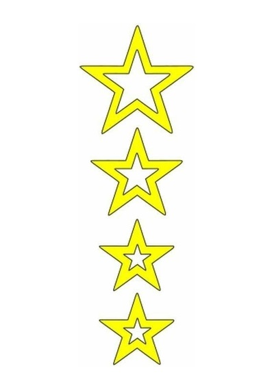 Cg F.sarı Yıldızlı Çamurluk Üst Sticker Standart