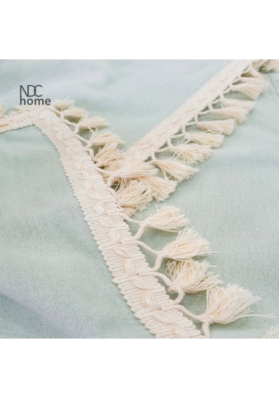 Dnc Home Tekstil Ndchome Premium Keten Adaçayı Ponponlu Koltuk Örtüsü 170 X 220